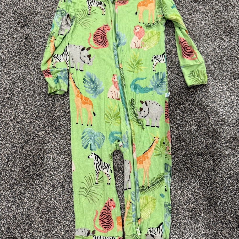 Posh Peanut Safari Adventure Pajama Set - Green